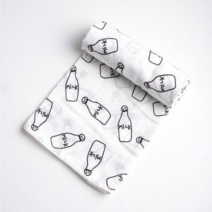 Milk baby swaddle blanket 42” x 42” cotton bamboo breathable soft XL MUSLIN WRAP